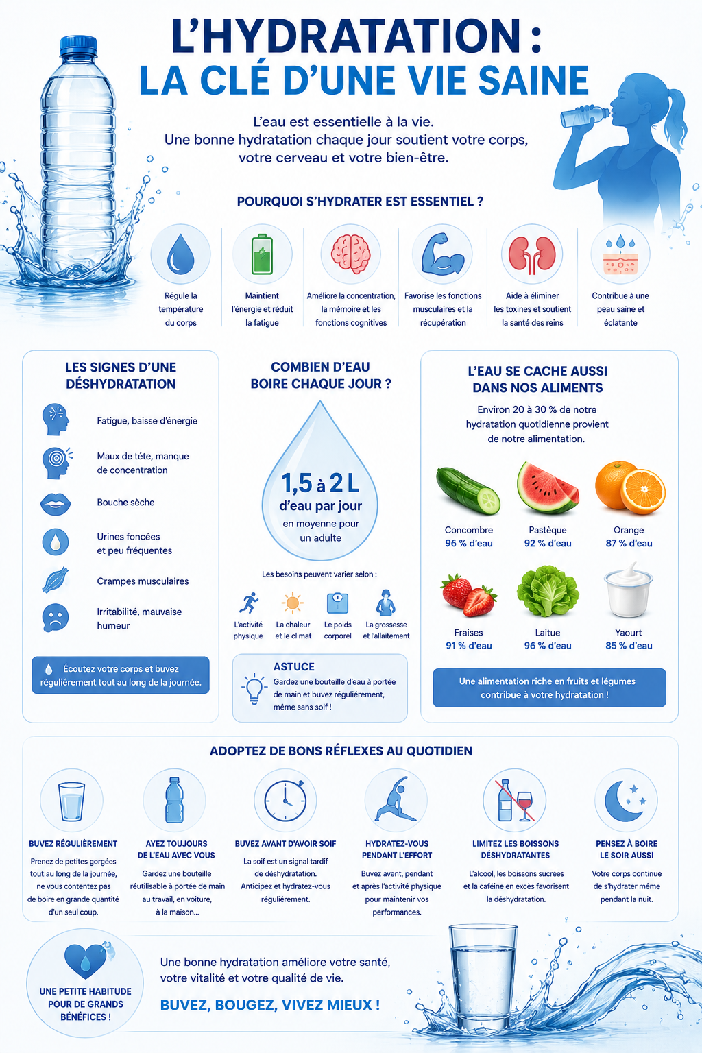 L'hydratation : la clé d'une vie saine